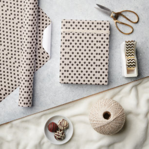 Beige creme Punkte Geschenk Geschenkpapier