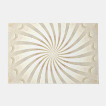 Beige-Creme-Wirbel-Türvorleger