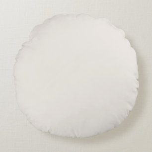 Beige / Cremefarbe einfarbig Rundes Kissen