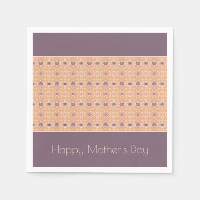 Beige Dainty Gemustert Serviette (Vorderseite)