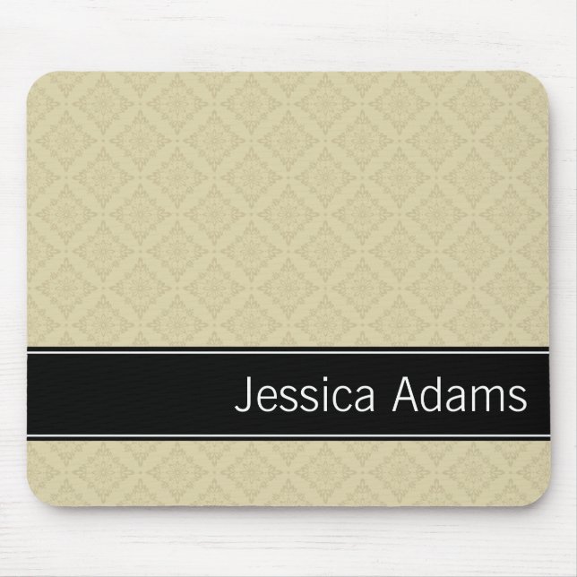 Beige Diamonds Pattern Moderne Berufliche Mousepad (Vorne)