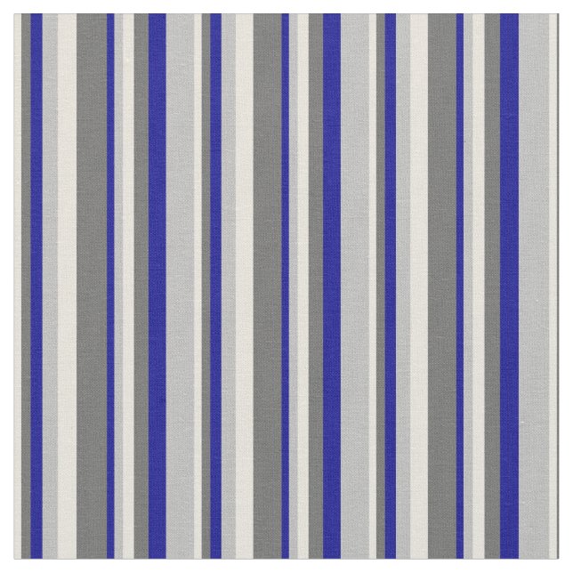 Beige, Dim Gray, Dunkelblau und Graufarben Stoff (Nahaufnahme)