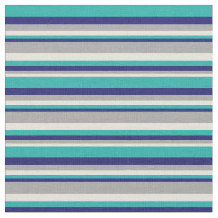 Beige, dunkelgrau, Midnight Blue & Light Sea Green Stoff
