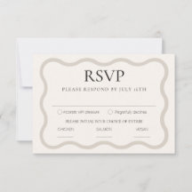 Beige & Ecru Elegant Moderner Minimaler Wavy Rahme