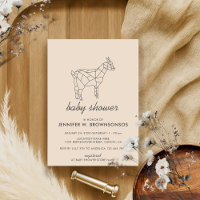 Beige einfache Linie Tier Wild Goat