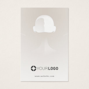Beige einzigartige Portrait-Logo Ohrring-Display