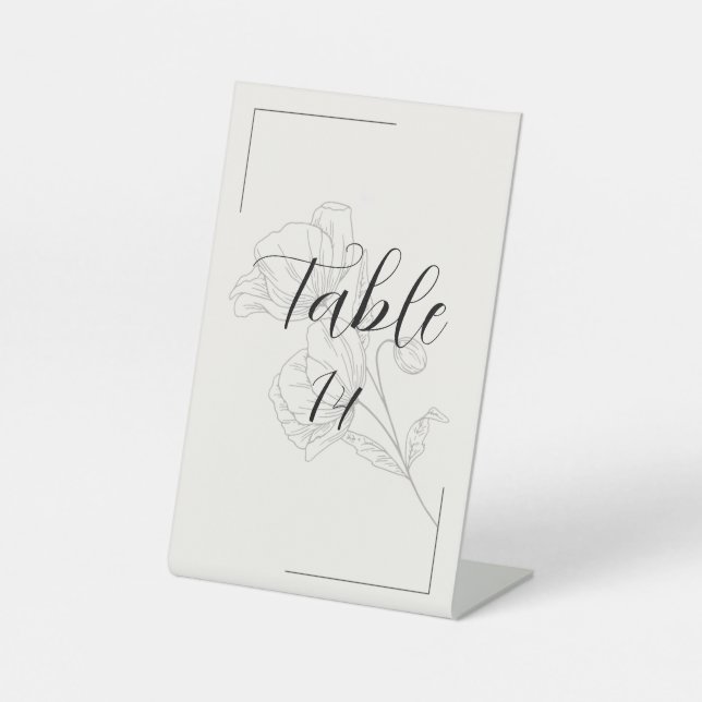 Beige Elegance Table Signs Sockelschild (Vorderseite)