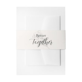 Beige Elegance Wedding Einladungsbanderole