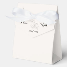 Beige Elegance Wedding Favor Boxes Geschenkschachtel