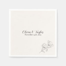 Beige Elegance Wedding Napkins Serviette