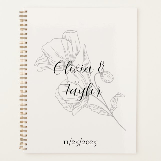 Beige Elegance Wedding Planer (Vorderseite)