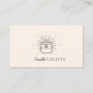 Beige Elegant Soy Handmade Candle Visitenkarte