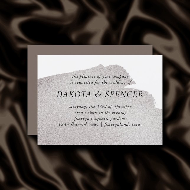 Beige | Elegante Taupe Vintage Wasserfarbe Einladung (Von Creator hochgeladen)