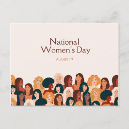 Beige Eleganter Nationaler Frauentag Postkarte
