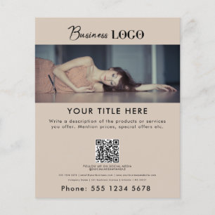 Beige elegantes Business Promotions-Foto Flyer