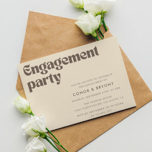 beige-Engagement-Partei Einladung