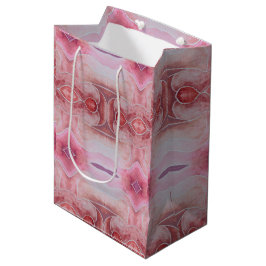 Beige Erde Toned Diamond Wasserfarbe Handgestriche Mittlere Geschenktüte