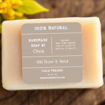 Beige | Etikett für Seifenzutaten