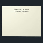 Beige Farbe Schlicht Elegante Beruflich Moderne Notizblock<br><div class="desc">Einfaches, modernes, minimalistisches Design für Unternehmen. Diese Vorlage kann an alle beruflichen Beruf angepasst werden.</div>