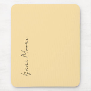Beige Farbe Schlichte Elegante Schrift Kalligrafie Mousepad