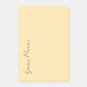 Beige-Farbene einfache elegante Schrift Kalligrafi Post-it Klebezettel