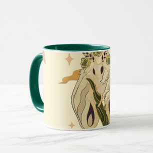 Beige Fee Moth, Mystische Grafik Tasse