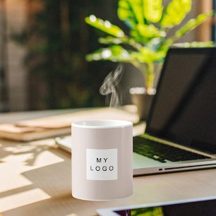 Beige Firmenlogo Kaffeetasse