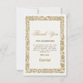 Beige Floral Surprise Retirement Party 2025 Dankeskarte