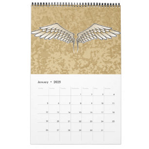 Beige Flügel Kalender