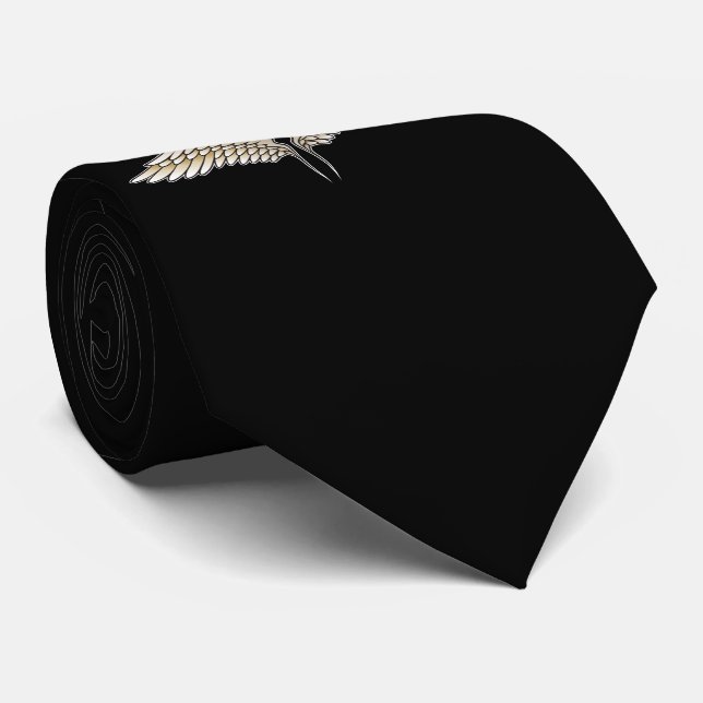 Beige Flügel Krawatte (Gerollt)