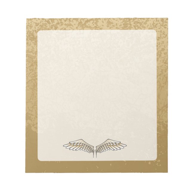 Beige Flügel Notizblock (Vorderseite)