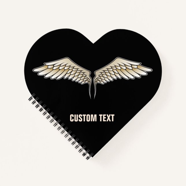 Beige Flügel Notizbuch (Vorderseite)