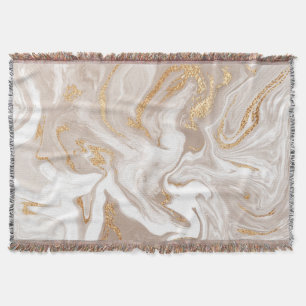 Beige flüssige Marmor, Goldlinienkunst. Decke