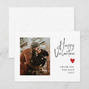 Beige Foto handgeschriebene Liebe Valentinstag Feiertagskarte