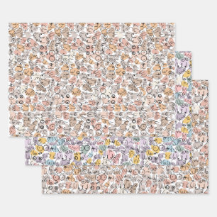 Beige-Frauen-Brust Geschenkpapier Set