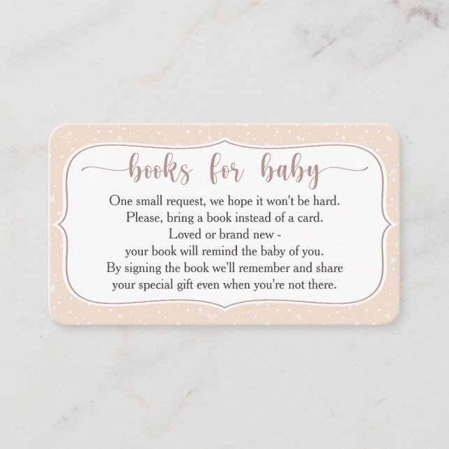 Beige French Elegance Book Request Card Begleitkarte (Vorderseite)