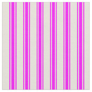 Beige & Fuchsia Liniertes Muster Stoff
