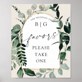 Beige Gastgeschenke Hochzeiten des Botanischen Gar Poster