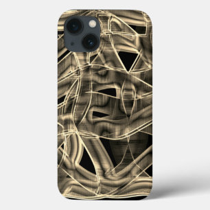 Beige gebogene Bänder, kontrastiert mit geprägten Case-Mate iPhone Hülle