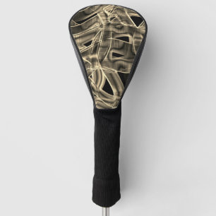 Beige gebogene Bänder, kontrastiert mit geprägten Golf Headcover
