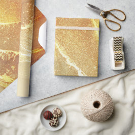 Beige Gelb Abstrakt Geschenkpapier