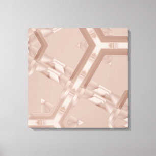Beige Geometric Abstrakt Leinwanddruck