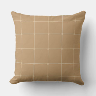Beige Geometrische Fliese Modernes Muster Heimdeko Kissen