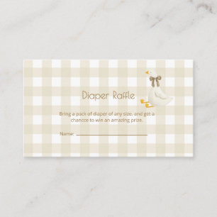 Beige Gingham Little Goose Bücher für Baby Enclosu Begleitkarte