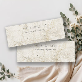 Beige Gold Glitzer Marmorverkleidung Mini Visitenkarte