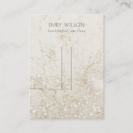 Beige Gold-Marmor-Glitzer-Haarclips Button Display Visitenkarte