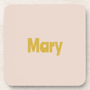 Beige Gold Mary Plastic Untersetzer Set
