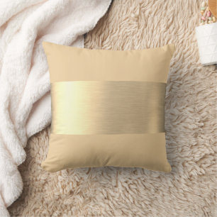 Beige Goldfolie Rustikale Imitate Kissen