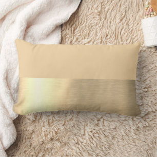 Beige Goldfolie Rustikale Imitate Lendenkissen