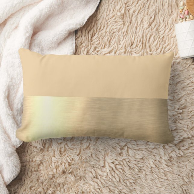 Beige Goldfolie Rustikale Imitate Lendenkissen (Decke)